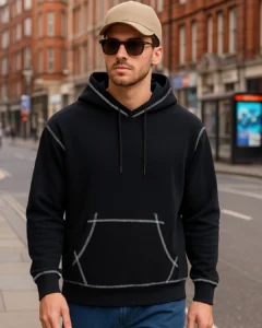 Men's Black Oversized Hoodies