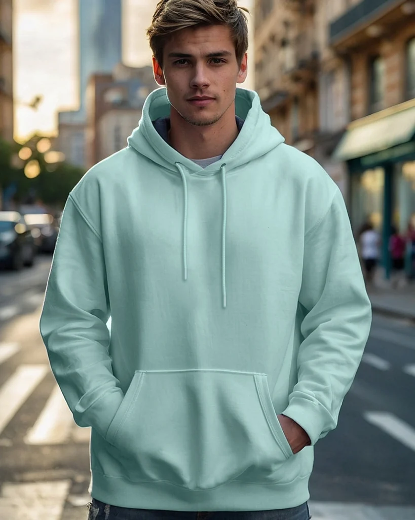 Bewakoof® Men’s Green Oversized Hoodies