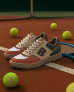 Men's Brown & Green Bravado Color Block Low-Top Sneakers