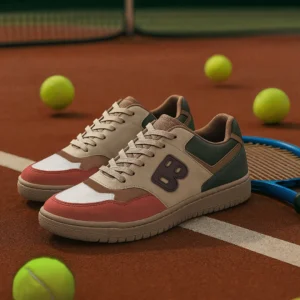 Men's Brown & Green Bravado Color Block Low-Top Sneakers