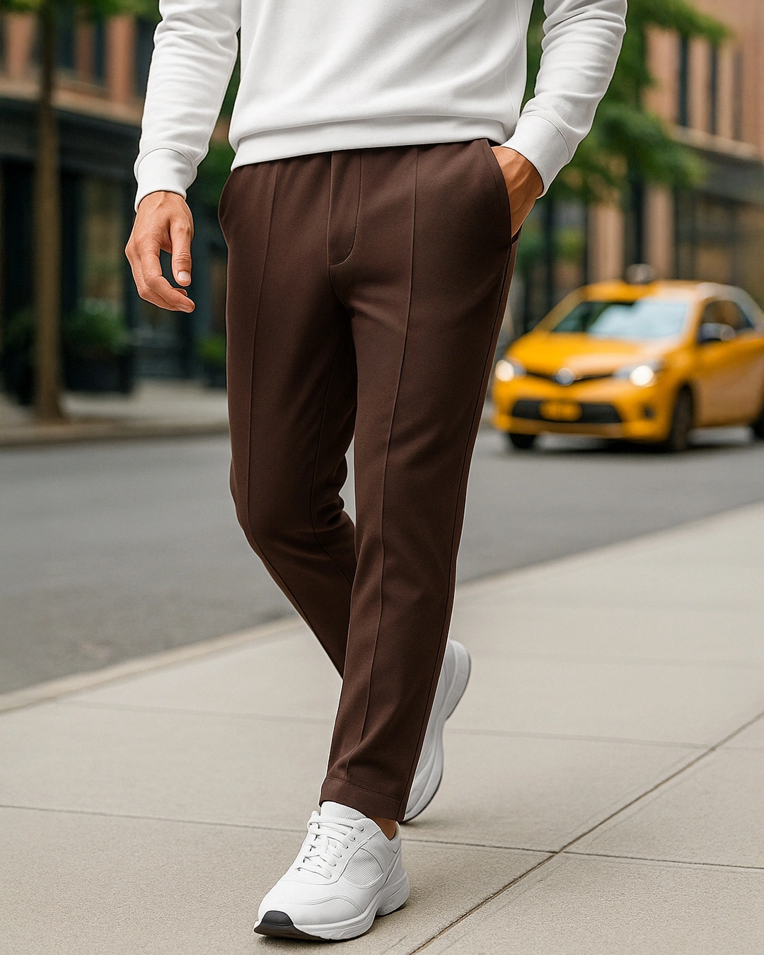 Men’s Brown Warm Track Pants