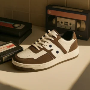 Men's RetroMix Mocha Drift Color Block Low-Top Sneakers