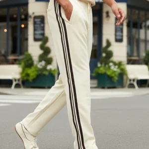 Men's Gardenia Side Panel Oversized Track Pants