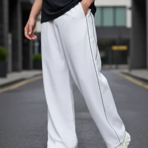 Men's White Oversized Parachute Pants